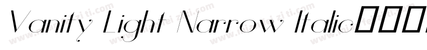 Vanity Light Narrow ltalic字体转换